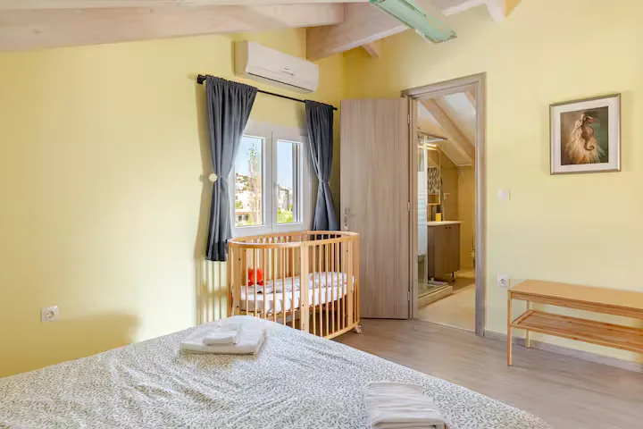 A serene Master bedroom in warm earth tones