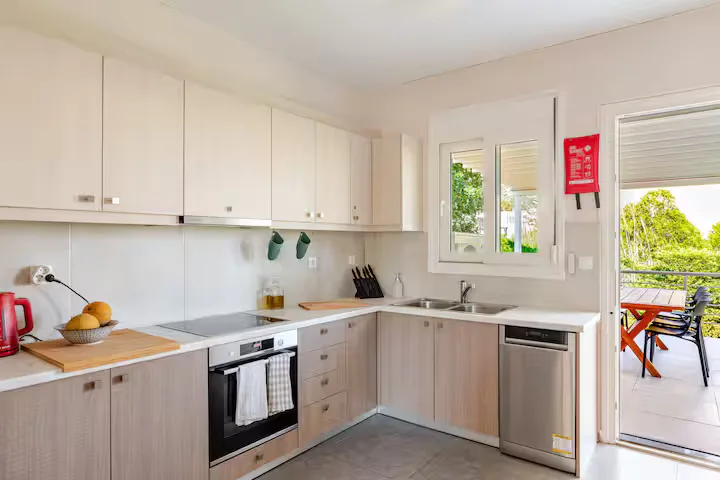 Plenty of counter space — and the local market is just minutes away
